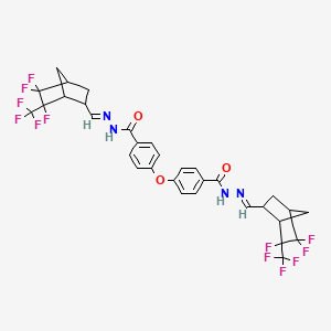 molecular formula C32H26F12N4O3 B4628081 4,4'-氧代双(N'-{[5,5,6-三氟-6-(三氟甲基)二环[2.2.1]庚-2-基]亚甲基}苯甲酰肼}) 