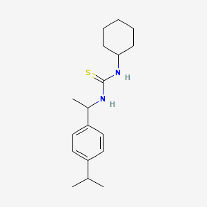 molecular formula C18H28N2S B4628094 N-cyclohexyl-N'-[1-(4-isopropylphenyl)ethyl]thiourea 