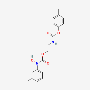 molecular formula C18H20N2O5 B4628106 2-{[(4-甲基苯氧基)羰基]氨基}乙基羟基(3-甲基苯基)氨基甲酸酯 