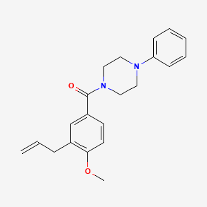 molecular formula C21H24N2O2 B4628108 1-(3-allyl-4-methoxybenzoyl)-4-phenylpiperazine 