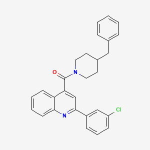 molecular formula C28H25ClN2O B4628111 4-[(4-benzyl-1-piperidinyl)carbonyl]-2-(3-chlorophenyl)quinoline 