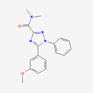 molecular formula C18H18N4O2 B4628116 5-(3-methoxyphenyl)-N,N-dimethyl-1-phenyl-1H-1,2,4-triazole-3-carboxamide 