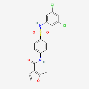 molecular formula C18H14Cl2N2O4S B4628127 N-(4-{[(3,5-二氯苯基)氨基]磺酰基}苯基)-2-甲基-3-呋喃酰胺 