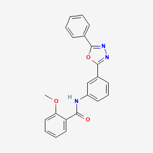 molecular formula C22H17N3O3 B4628156 2-甲氧基-N-[3-(5-苯基-1,3,4-恶二唑-2-基)苯基]苯甲酰胺 