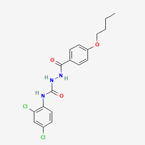 molecular formula C18H19Cl2N3O3 B4628209 2-(4-butoxybenzoyl)-N-(2,4-dichlorophenyl)hydrazinecarboxamide 