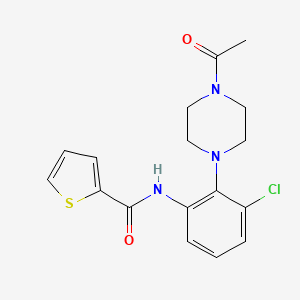 molecular formula C17H18ClN3O2S B4628242 N-[2-(4-acetyl-1-piperazinyl)-3-chlorophenyl]-2-thiophenecarboxamide 