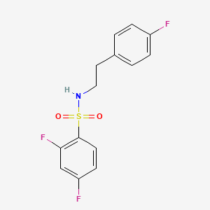 molecular formula C14H12F3NO2S B4628246 2,4-二氟-N-[2-(4-氟苯基)乙基]苯磺酰胺 