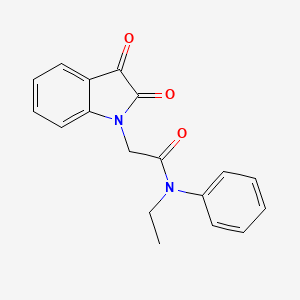 molecular formula C18H16N2O3 B4628251 2-(2,3-二氧代-2,3-二氢-1H-吲哚-1-基)-N-乙基-N-苯基乙酰胺 