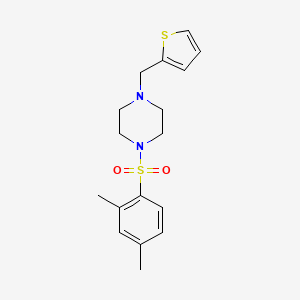 molecular formula C17H22N2O2S2 B4628259 1-[(2,4-dimethylphenyl)sulfonyl]-4-(2-thienylmethyl)piperazine 