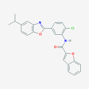 N-[2-chloro-5-(5-isopropyl-1,3-benzoxazol-2-yl)phenyl]-1-benzofuran-2-carboxamide