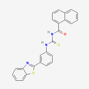 molecular formula C25H17N3OS2 B4628281 N-({[3-(1,3-苯并噻唑-2-基)苯基]氨基}碳硫酰)-1-萘酰胺 