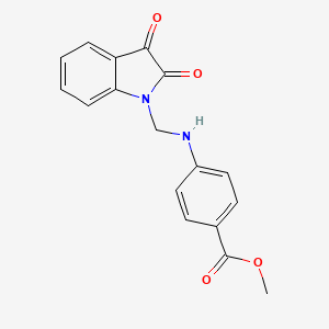 molecular formula C17H14N2O4 B4628296 methyl 4-{[(2,3-dioxo-2,3-dihydro-1H-indol-1-yl)methyl]amino}benzoate 