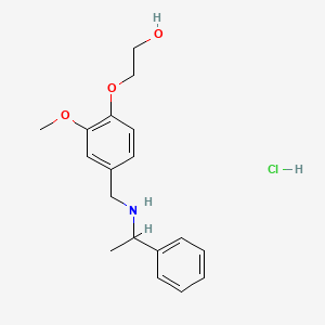 molecular formula C18H24ClNO3 B4628332 2-(2-methoxy-4-{[(1-phenylethyl)amino]methyl}phenoxy)ethanol hydrochloride 