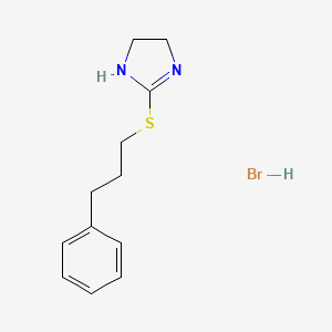 molecular formula C12H17BrN2S B4628345 2-[(3-phenylpropyl)thio]-4,5-dihydro-1H-imidazole hydrobromide 