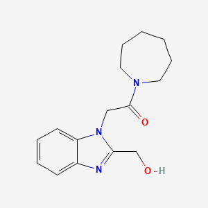 molecular formula C16H21N3O2 B4628350 {1-[2-(1-azepanyl)-2-oxoethyl]-1H-benzimidazol-2-yl}methanol 