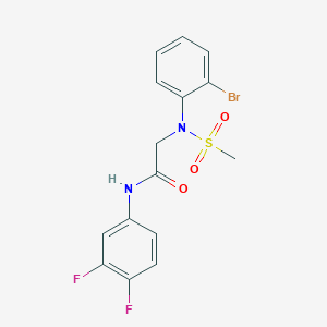 N~2~-(2-bromophenyl)-N~1~-(3,4-difluorophenyl)-N~2~-(methylsulfonyl)glycinamide