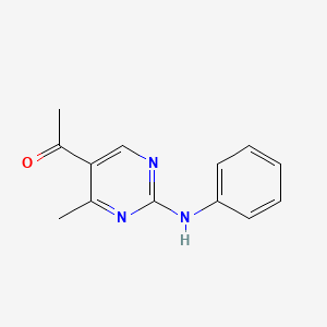 molecular formula C13H13N3O B4628401 1-(2-anilino-4-methyl-5-pyrimidinyl)ethanone 