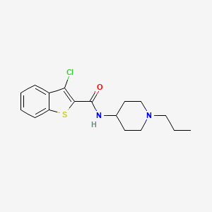 molecular formula C17H21ClN2OS B4628410 3-chloro-N-(1-propyl-4-piperidinyl)-1-benzothiophene-2-carboxamide 
