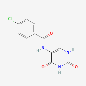 molecular formula C11H8ClN3O3 B4628423 4-chloro-N-(2,4-dioxo-1,2,3,4-tetrahydro-5-pyrimidinyl)benzamide 