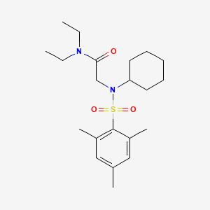 molecular formula C21H34N2O3S B4628430 N~2~-cyclohexyl-N~1~,N~1~-diethyl-N~2~-(mesitylsulfonyl)glycinamide 