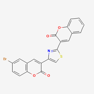 molecular formula C21H10BrNO4S B4628461 6-bromo-3-[2-(2-oxo-2H-chromen-3-yl)-1,3-thiazol-4-yl]-2H-chromen-2-one 