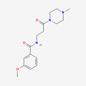 molecular formula C16H23N3O3 B4628462 3-甲氧基-N-[3-(4-甲基-1-哌嗪基)-3-氧代丙基]苯甲酰胺 