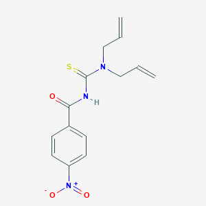molecular formula C14H15N3O3S B4628490 N-[(diallylamino)carbonothioyl]-4-nitrobenzamide 