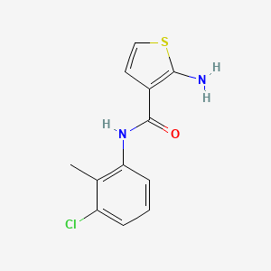 molecular formula C12H11ClN2OS B4628506 2-amino-N-(3-chloro-2-methylphenyl)-3-thiophenecarboxamide 