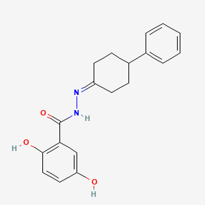 molecular formula C19H20N2O3 B4628519 2,5-dihydroxy-N'-(4-phenylcyclohexylidene)benzohydrazide 