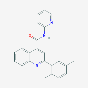 molecular formula C23H19N3O B4628524 2-(2,5-dimethylphenyl)-N-2-pyridinyl-4-quinolinecarboxamide 