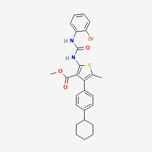 molecular formula C26H27BrN2O3S B4628604 methyl 2-({[(2-bromophenyl)amino]carbonyl}amino)-4-(4-cyclohexylphenyl)-5-methyl-3-thiophenecarboxylate 