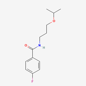 molecular formula C13H18FNO2 B4628614 4-fluoro-N-(3-isopropoxypropyl)benzamide 
