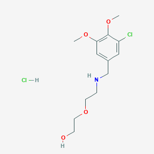 molecular formula C13H21Cl2NO4 B4628642 2-{2-[(3-chloro-4,5-dimethoxybenzyl)amino]ethoxy}ethanol hydrochloride 