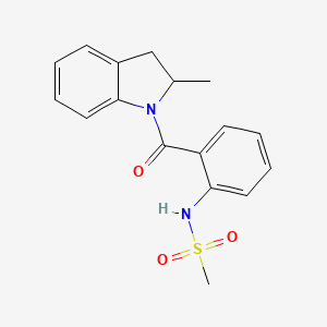 N-{2-[(2-methyl-2,3-dihydro-1H-indol-1-yl)carbonyl]phenyl}methanesulfonamide