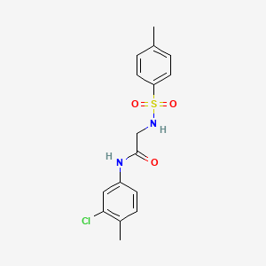 molecular formula C16H17ClN2O3S B4628673 N~1~-(3-chloro-4-methylphenyl)-N~2~-[(4-methylphenyl)sulfonyl]glycinamide 