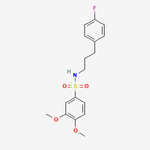 molecular formula C17H20FNO4S B4628692 N-[3-(4-fluorophenyl)propyl]-3,4-dimethoxybenzenesulfonamide 