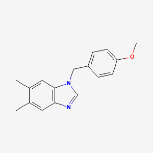 molecular formula C17H18N2O B4628694 1-(4-methoxybenzyl)-5,6-dimethyl-1H-benzimidazole 