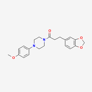 molecular formula C21H24N2O4 B4628710 1-[3-(1,3-benzodioxol-5-yl)propanoyl]-4-(4-methoxyphenyl)piperazine 