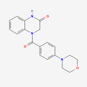 molecular formula C19H19N3O3 B4628734 4-[4-(4-morpholinyl)benzoyl]-3,4-dihydro-2(1H)-quinoxalinone 