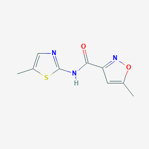 molecular formula C9H9N3O2S B4628744 5-methyl-N-(5-methyl-1,3-thiazol-2-yl)-3-isoxazolecarboxamide 