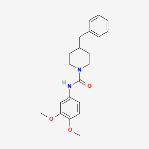 molecular formula C21H26N2O3 B4628759 4-benzyl-N-(3,4-dimethoxyphenyl)-1-piperidinecarboxamide 