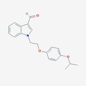 molecular formula C20H21NO3 B462877 1-{2-[4-(propan-2-yloxy)phenoxy]ethyl}-1H-indole-3-carbaldehyde CAS No. 445407-37-4
