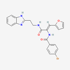 molecular formula C23H19BrN4O3 B4628787 N-[1-({[2-(1H-benzimidazol-2-yl)ethyl]amino}carbonyl)-2-(2-furyl)vinyl]-4-bromobenzamide 