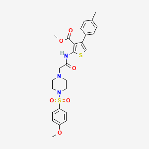 methyl 2-[({4-[(4-methoxyphenyl)sulfonyl]-1-piperazinyl}acetyl)amino]-4-(4-methylphenyl)-3-thiophenecarboxylate