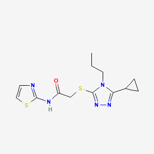2-[(5-cyclopropyl-4-propyl-4H-1,2,4-triazol-3-yl)thio]-N-1,3-thiazol-2-ylacetamide