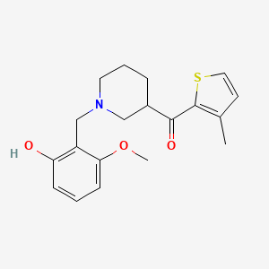 molecular formula C19H23NO3S B4628889 [1-(2-hydroxy-6-methoxybenzyl)-3-piperidinyl](3-methyl-2-thienyl)methanone 