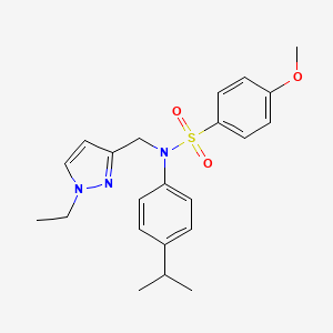 N-[(1-ethyl-1H-pyrazol-3-yl)methyl]-N-(4-isopropylphenyl)-4-methoxybenzenesulfonamide