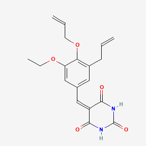 molecular formula C19H20N2O5 B4628912 5-[3-allyl-4-(allyloxy)-5-ethoxybenzylidene]-2,4,6(1H,3H,5H)-pyrimidinetrione 