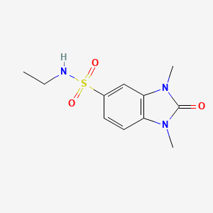 molecular formula C11H15N3O3S B4628916 N-ethyl-1,3-dimethyl-2-oxo-2,3-dihydro-1H-benzimidazole-5-sulfonamide 