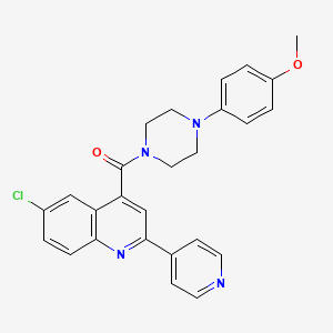 6-chloro-4-{[4-(4-methoxyphenyl)-1-piperazinyl]carbonyl}-2-(4-pyridinyl)quinoline